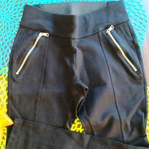 Black elastic waist leggings size large